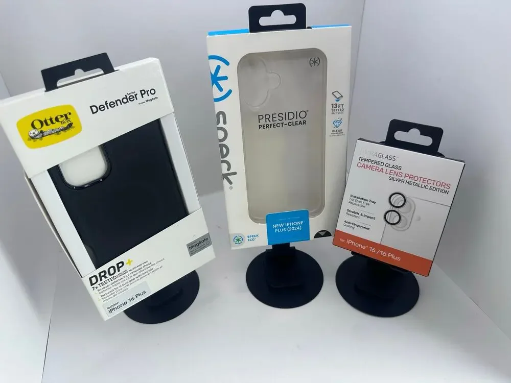 $60 iPhone 16 Plus Bundle: OtterBox/Speck + DuraGlass Lens Protector - NWT